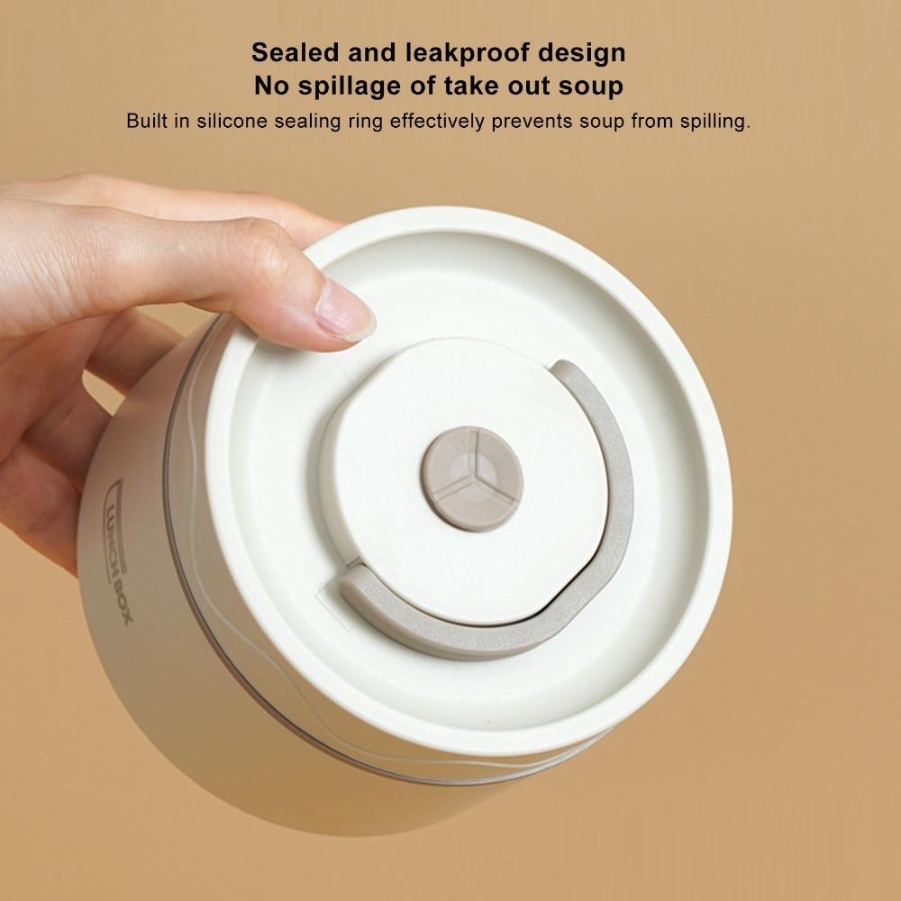 2PCS/3PCS/4PCS Round Shape Thermal Bento Box Stackable Food Container  For Picnic