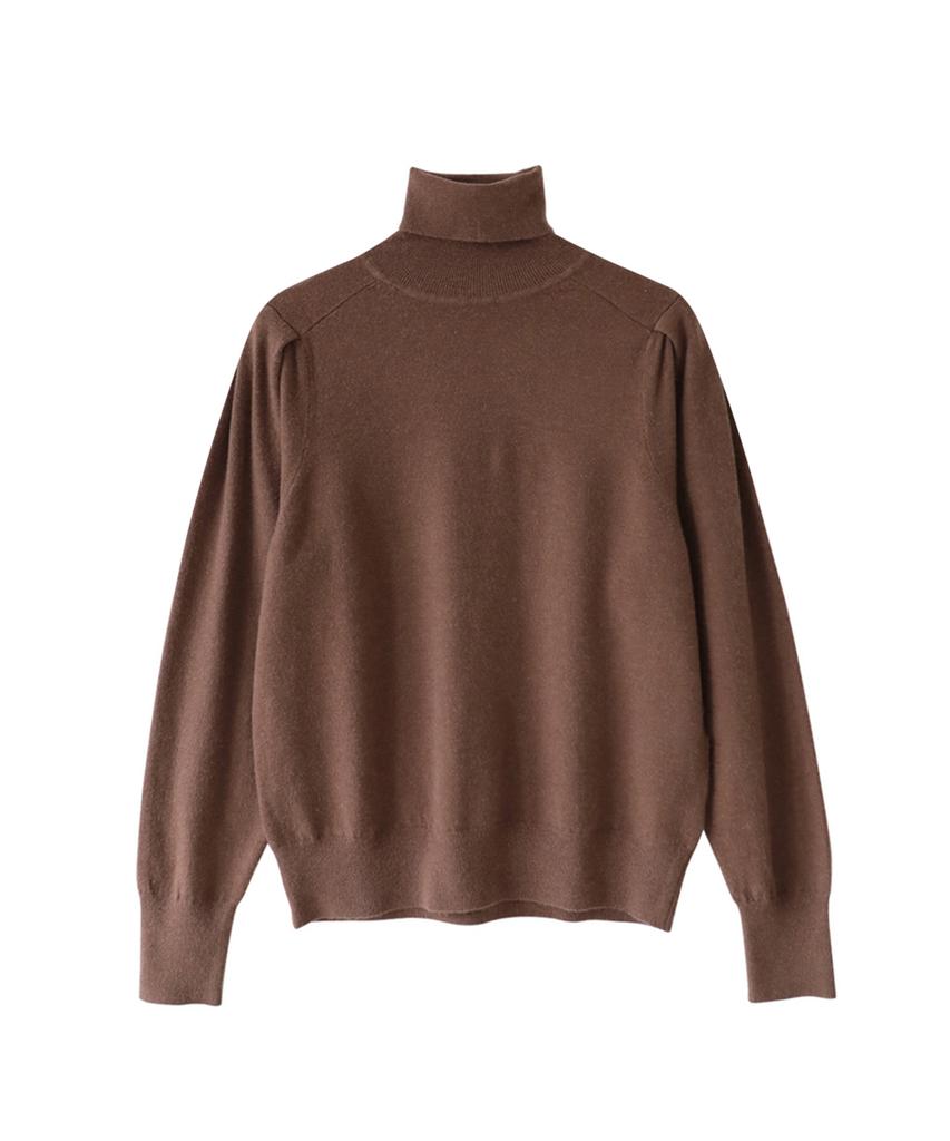 Baseukala Puff Sleeve Turtleneck Knitwear (4Colors)