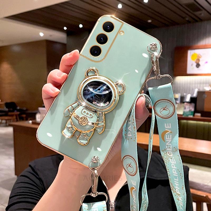 

S 21 22 24 Чехол-чехол с ремешком через плечо для Samsung Galaxy S21 S22 S23 S24 Plus Ultra S20 Fe Силиконовый чехол-подставка Note 10 20 S23 Ultra