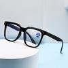 New Transparent Glasses Square for Students with Myopia Male Female Flat Light Large Round Face Anti Blue Light Glasses Frame