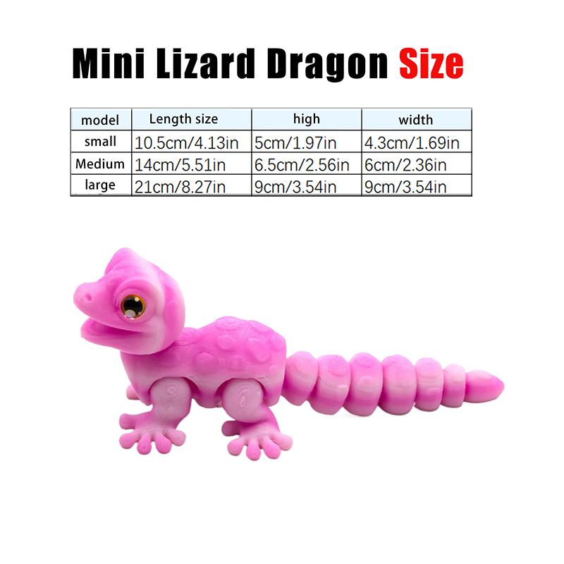 

3D Printing Simulation Eyes Chameleon Figures Multi-joint Movable Ornaments Home Accessories Kids Gift Living Room Decoration