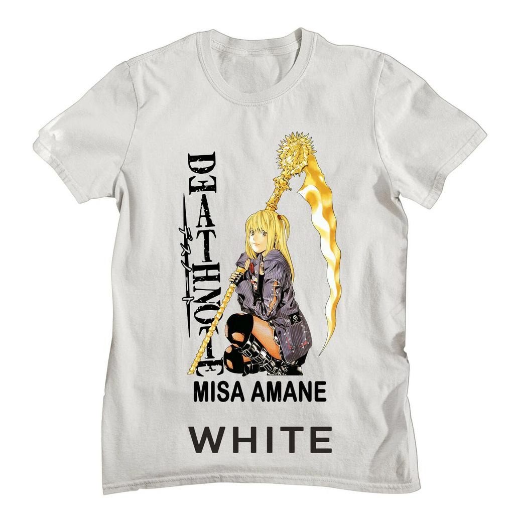 2026 New Spring Misa Amane Shirt Death Note L New Shirt 2022 Graphic Anime Womens Round Neck Short Sleeve