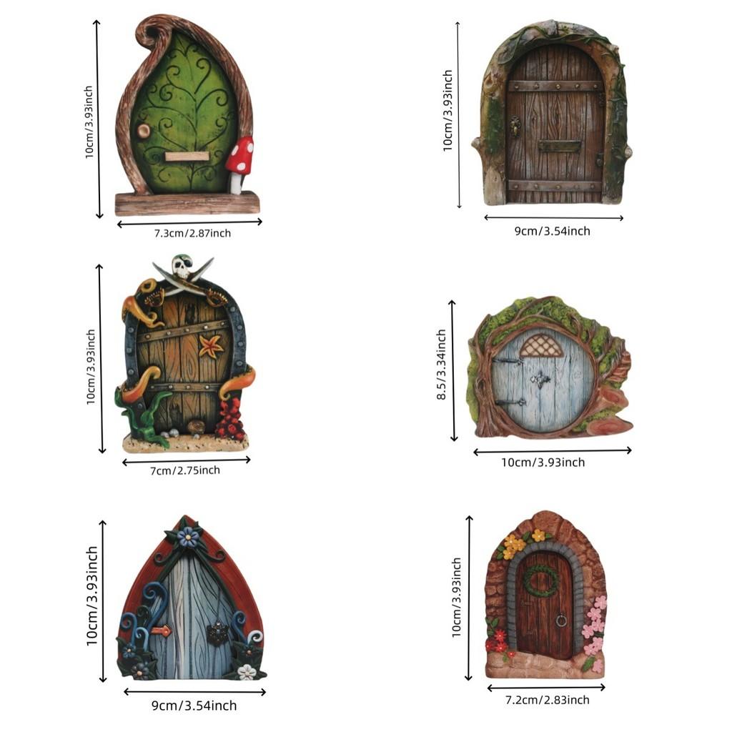 Rustieke Boerenhuis Feeendeur Decoratie Met Houten Ambachtelijke Figuurtje Voor Huis Woonkamer Accent