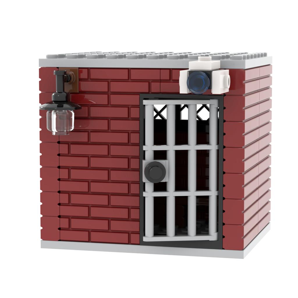 Jail Prison Cell Police Thief Building Blocks Toy Collection Kids Assembly Classic Brick Souvenir Decoration