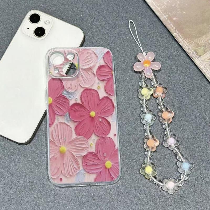 Transparent Soft Silicone Phone Case With Decorative Bracelet For Apple Iphone