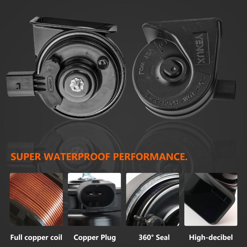 Pair 12V 120db Twin Tone Snail Horn For Skoda Octavia Yeti Fabia Rapid Superb Roomster Citigo Kodiaq Mercedes Benz W176 W246 205