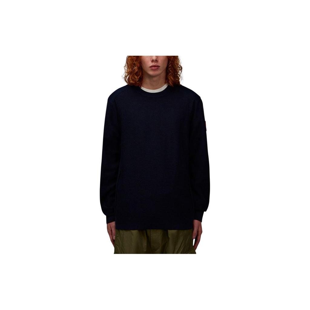 Canada Goose Dartmouth Series Solid Color Logo Ribbed Crew Neck Sweater Men Sweater 7001M-67