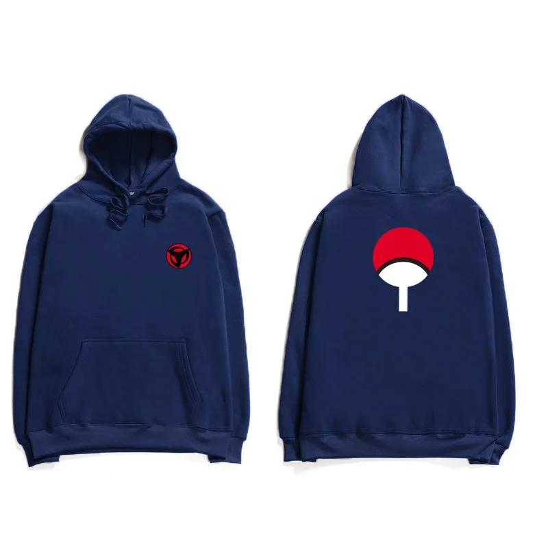 Módní ležérní mikina s kapucí pro muže, mikina s dlouhým rukávem a motivem Ninja Sasuke, pro páry, mikiny a svetry