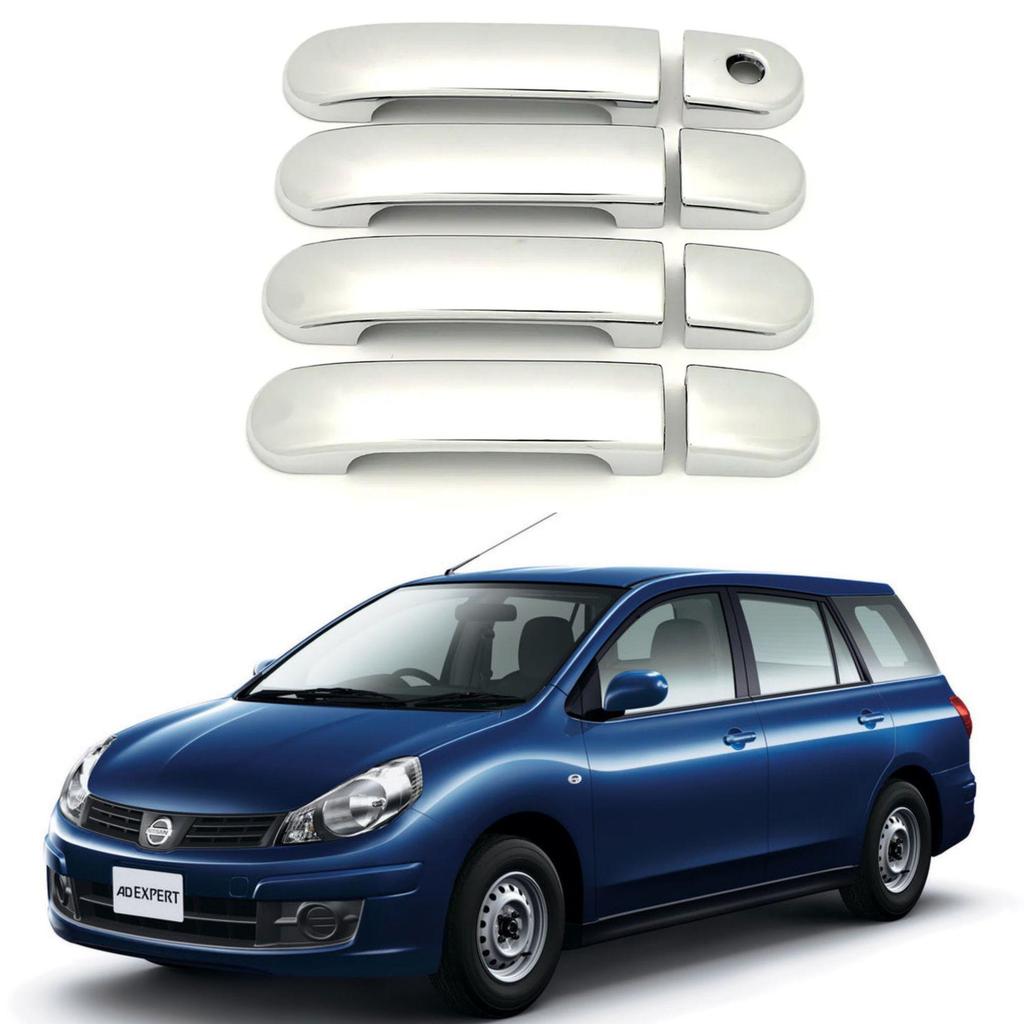 Nissan Wingroad Y12 Carbon Fiber Door Handle & Bowl Decoration (2006-2023) - Bright Black Finish