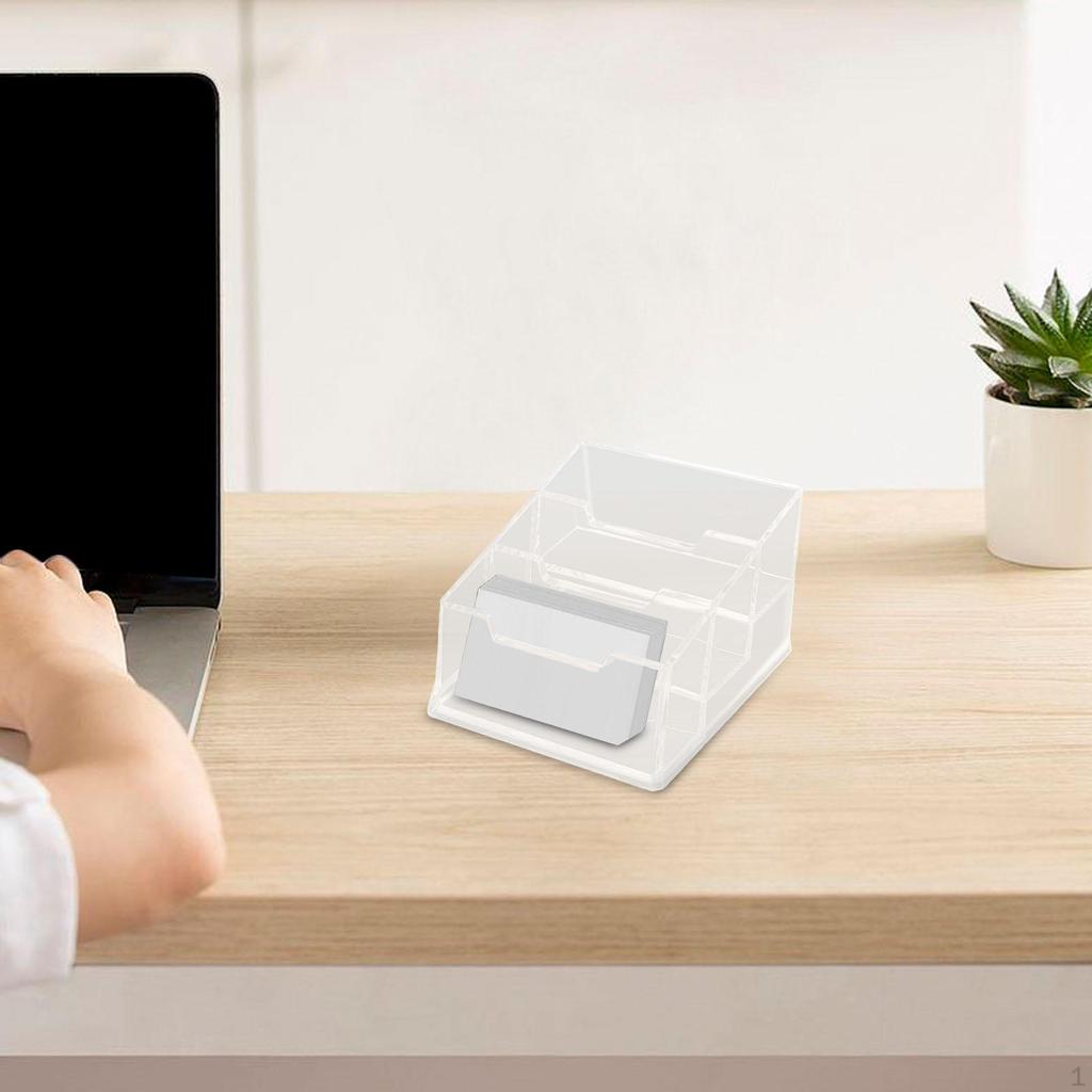 Acryl Display Schreibtisch Visitenkartenhalter Klar Container Organizer Name Karten Stehen für Büro