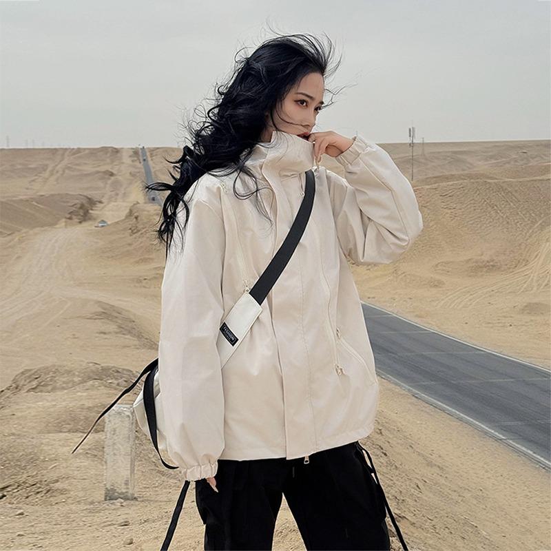 High-end Cotton Jacket for Women's Autumn and Winter New Hong Kong Style Casual Jacket, Top, Submachine Jacket, Hooded Baseball Jacket