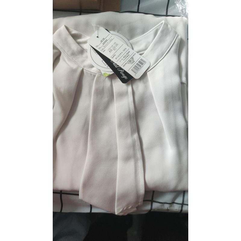 Export Japanese Original Cut Label Stand Collar Ruffled Flare Sleeve Short Sleeve Shirt Accessible Luxury Fancy Professional Bottoming Shirt