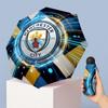 Manchester City Pattern Printed Mini 5 Folds 8 Ribs Compact Umbrella Windproof Waterproof Lightweight Portable Folding