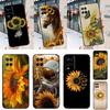 Beautiful Yellow Sunflower Case For OPPO A53 A31 A5 A9 A96 A76 A16 A54 A74 A94 A52 A72 A92 A93 A15 A57 A77 A17 Cover
