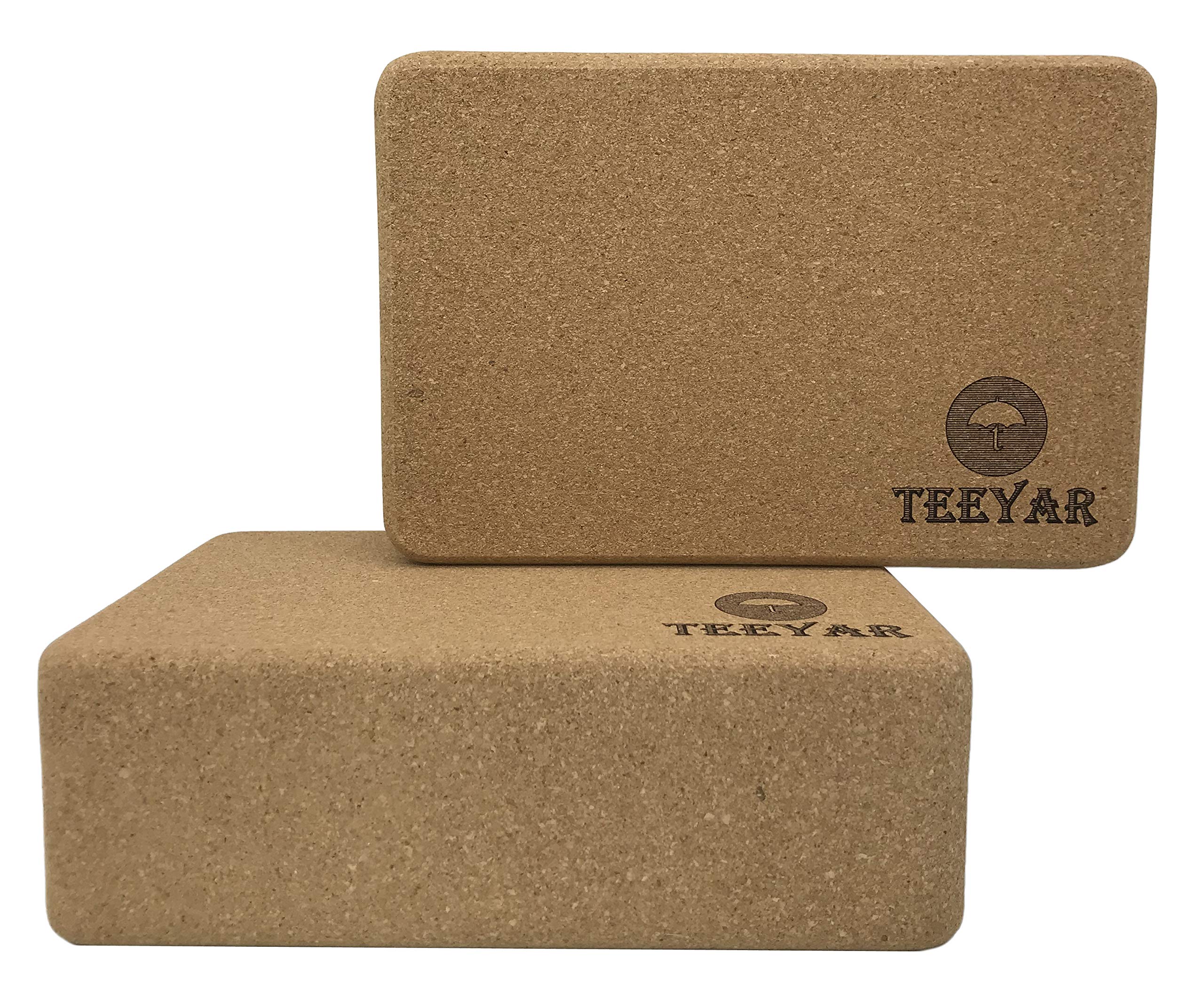 

Cork Yoga Blocks Teeyar Set of 2 Natural Spanish Cork Exercise x x for and Exercise Yoga 23 x 15 x - Heavy-Duty 100% Blocks, 9 6 3 Yoga, Pilates,