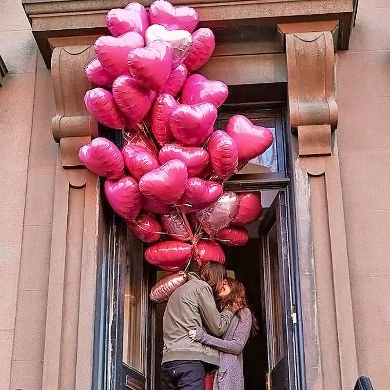 10pcs 18 Inch Rose Gold Red Foil Heart Balloons Marriage Helium Inflatable Balloon  Wedding Birthday Party Decor