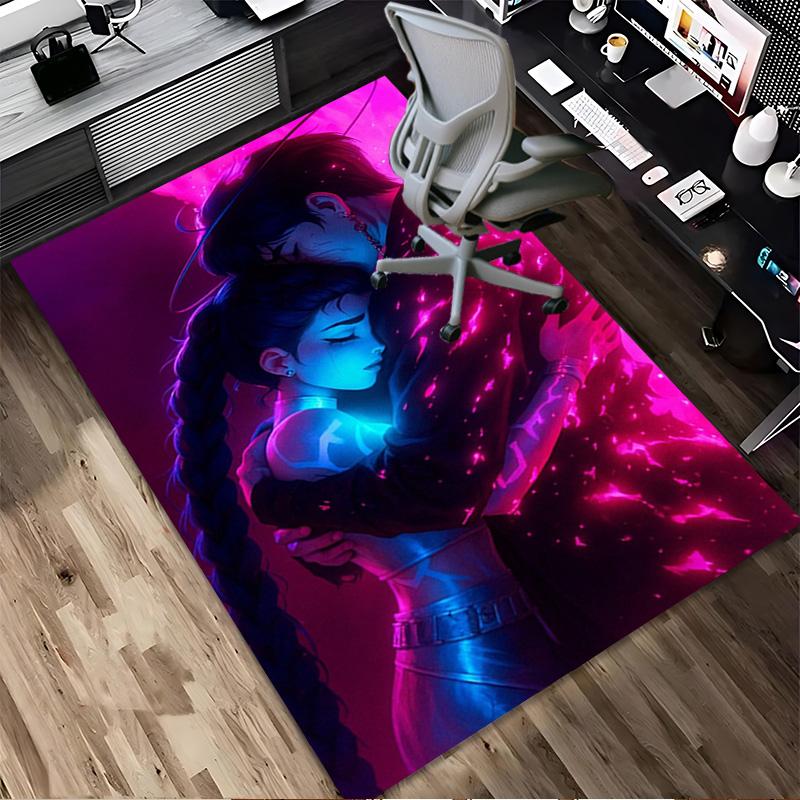 Neon Embrace Living Room Non-Slip Area Rug Soft Carpet for Bedroom Game Playroom Sofa Office Home Decor Doormat Christmas Gift C9211301