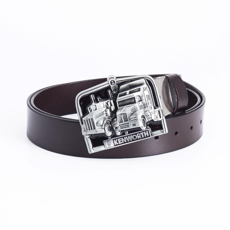 Vintage Punk Cowhide Belt - Retro Truck Driver Style, Casual 3.8cm Piece