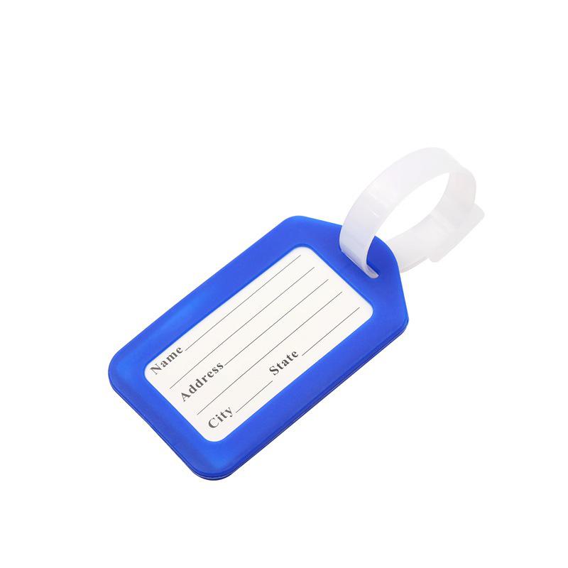 Bunter Gepäckanhänger aus Kunststoff und Kartenhalter für aufgegebenes Gepäck und Bordkarte