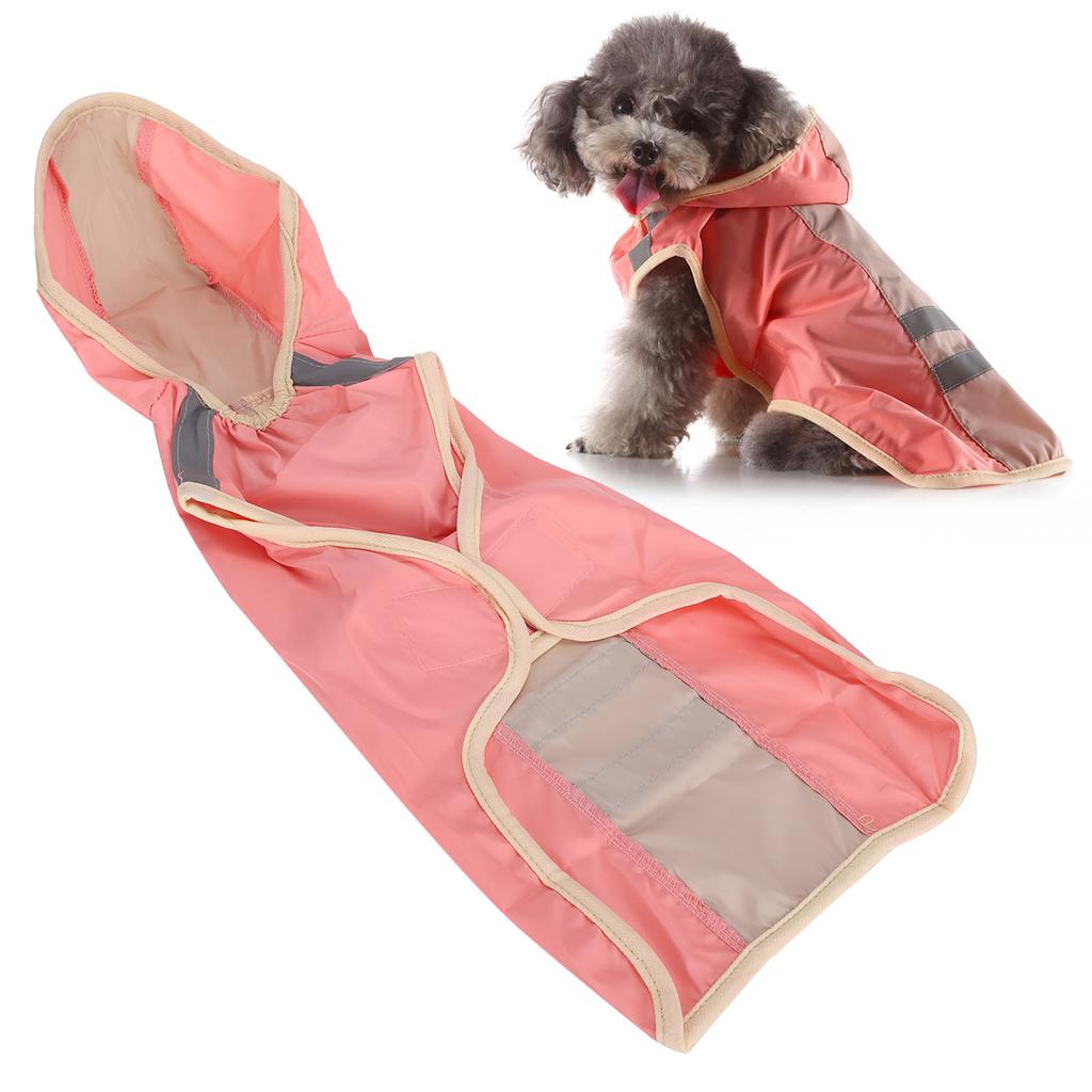 Płaszcz przeciwdeszczowy dla psa Poliester Pet Kurtka przeciwdeszczowa Pasek odblaskowy Wodoodporny Oddychający