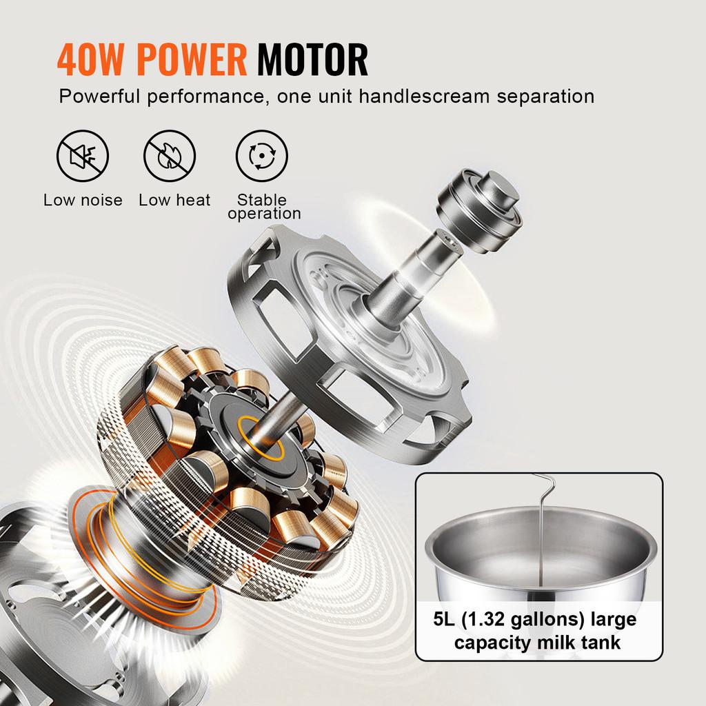 10500RPM Multifunctional Milk Cream Centrifugal Separator 304 Stainless Steel Electric Cream Separators Milk Skimmer