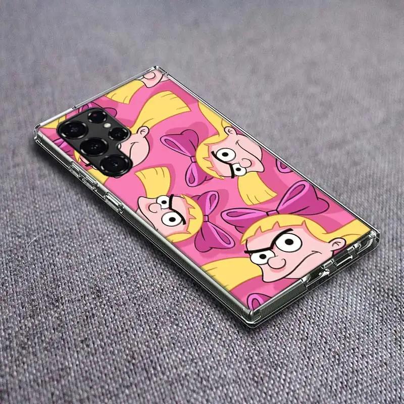 

Hey Arnolds Cartoon Clear Phone Case for Samsung Galaxy S21 Plus S24 S23 S20 FE S22 S26 Ultra S25 Edge TPU Capa Cases Cover Shoc Samsung S26 5G