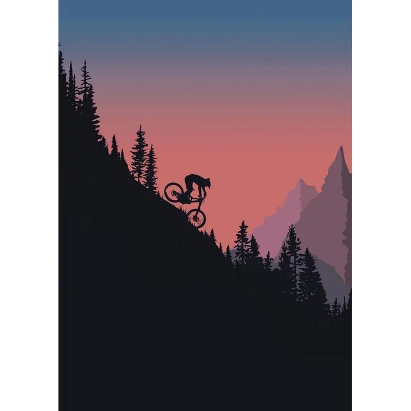 Vintage Mountain Bike Posters Print Canvas Painting Sport Fans Wall Art Picture For Living Room Home Decoration