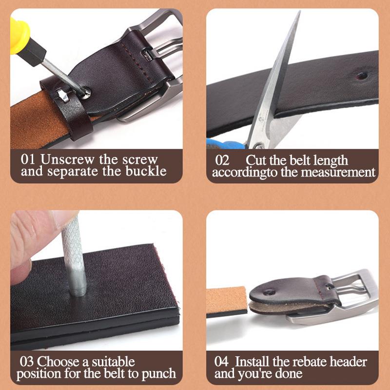 Herre Skinnbelte Ekte Skinn Spenne Herre Denim Enkelt Retro Casual Allsidig Ekte Skinn Buksebelte