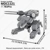 MOOXI Película Juego Robot Mecha Tanque Modelo Ladrillos MOC Creativo DIY Bloques de Construcción Ensamblados Compatibles Con Juguetes de Colección de Figuras