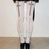Neue Harajuku Weiße Buchstaben Druck Socken Gothic Retro Stil Y2K Emo Mode Kawaii 2000er Schlank Sitzende Kniestrümpfe für Cosplay Niedlich