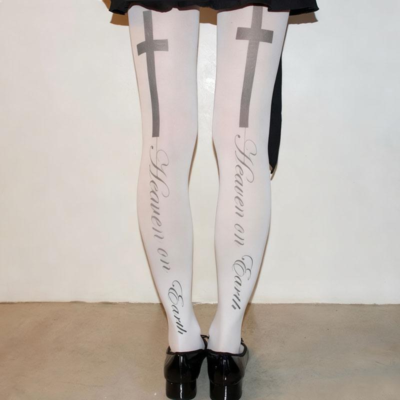 Neue Harajuku Weiße Buchstaben Druck Socken Gothic Retro Stil Y2K Emo Mode Kawaii 2000er Schlank Sitzende Kniestrümpfe für Cosplay Niedlich