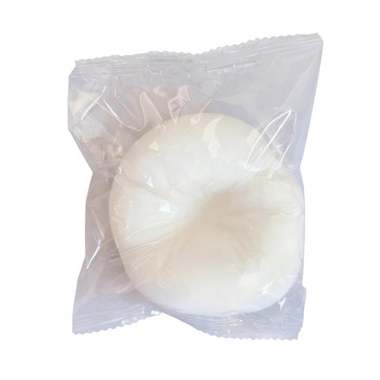 White Steamed Bun Squeeze Toy Stress Relief Slow Rising Egg Yolk Puff Sensory Toy Soft Stress Ball Stretchy Simulated Food Pinch Fidget Toy