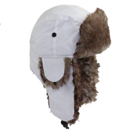 Lukitty Trapper Warm Russian Trooper Hat Winter Skiing Cap Women Men Windproof белый