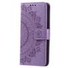 For Samsung Galaxy A07 Stand Case Imprinted Totem PU Leather Wallet Phone Cover with Wrist Strap