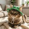 Football Theme Exposed Ear Hat Breathable Pet Sun Hat Cute Dog Fisherman Hat  Walking