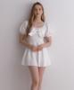 Soltipeullawo Union Ribbon Balloon Dress White