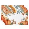 Pumpkin Sunflower Table mat Fall Floral Kitchen Home Rustic Table Farmhouse Washable Heat Resistant Wedding Party Decoration