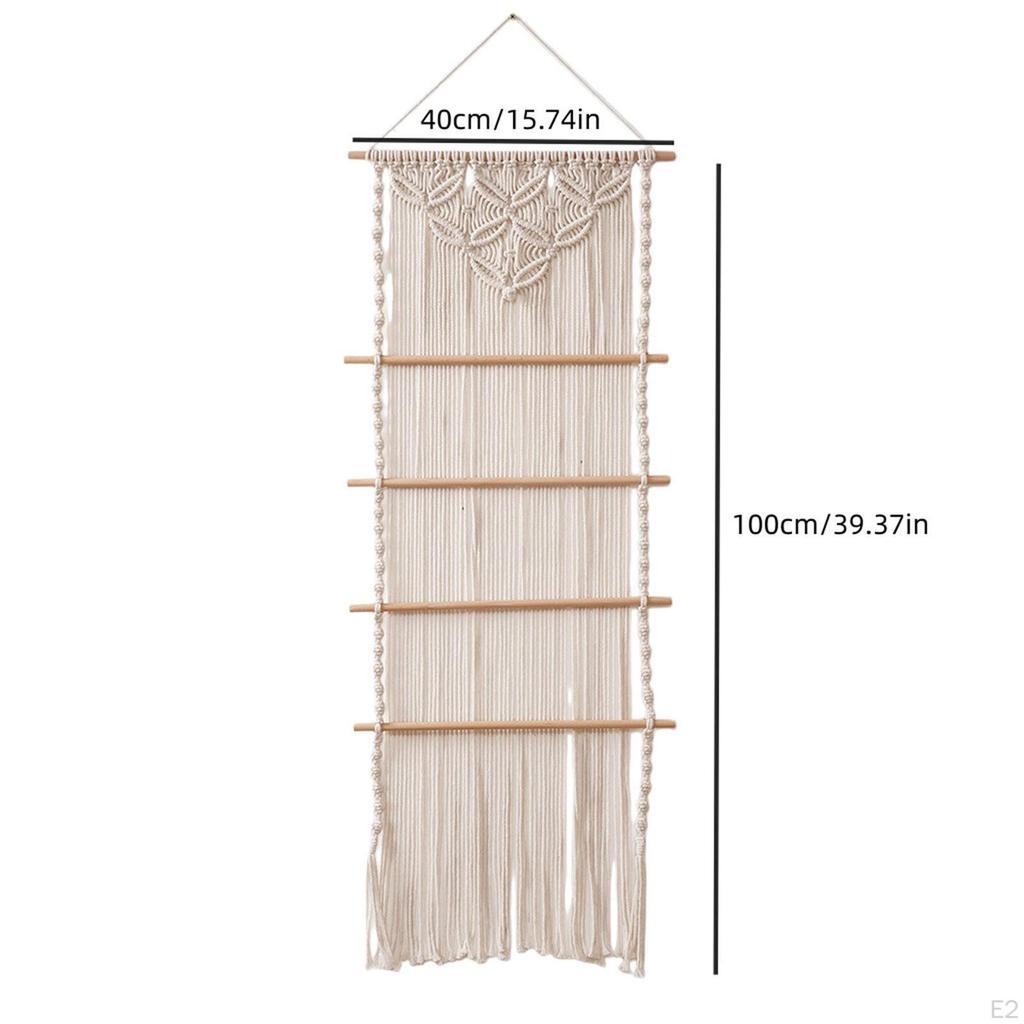 Macrame Bow Holder White for Decor Organizer Decorative Bohemian Ornament Hanging Hanger