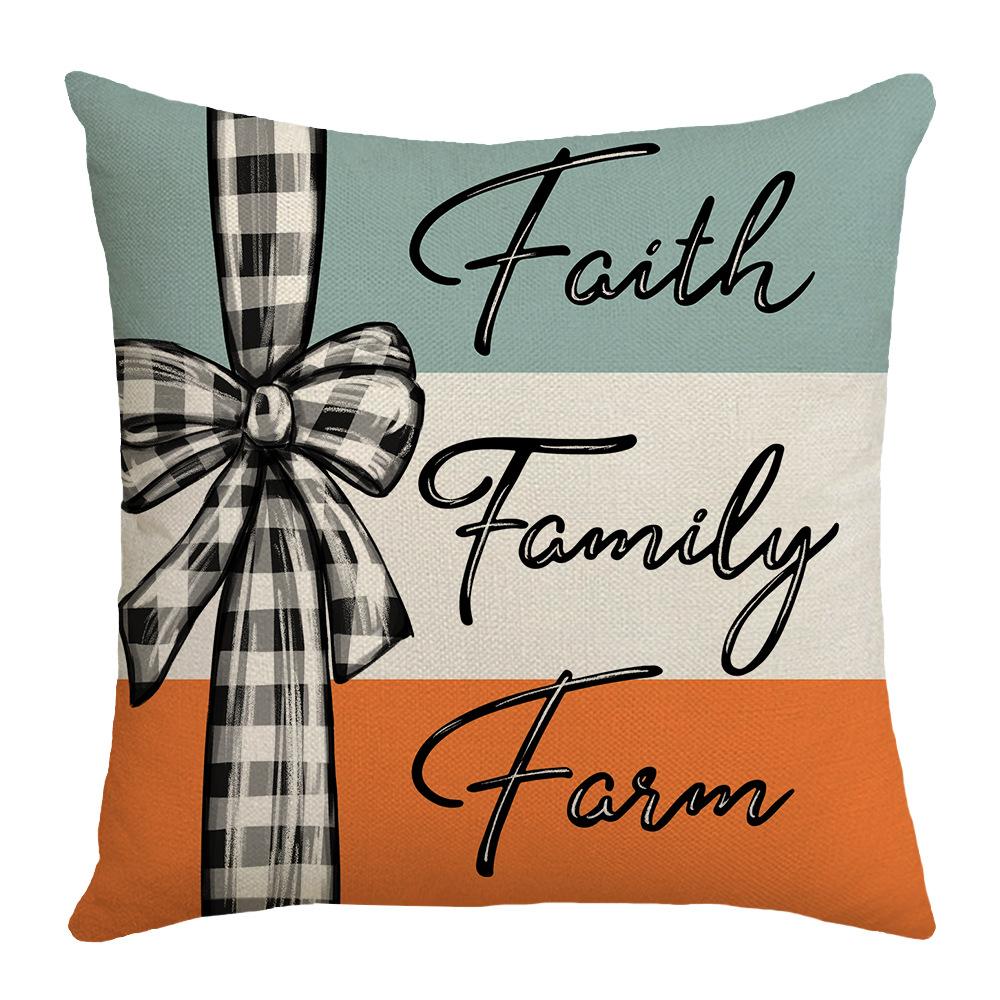 New Thanksgiving Holiday Atmosphere Office Home Rest Decoration Pillow Case Letter Print Pillow
