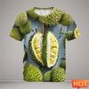 Summer 3D Printing Thailand Durian Fruit T Shirt Tropical Durian Fruit Graphic Short Sleeves Kid Funny