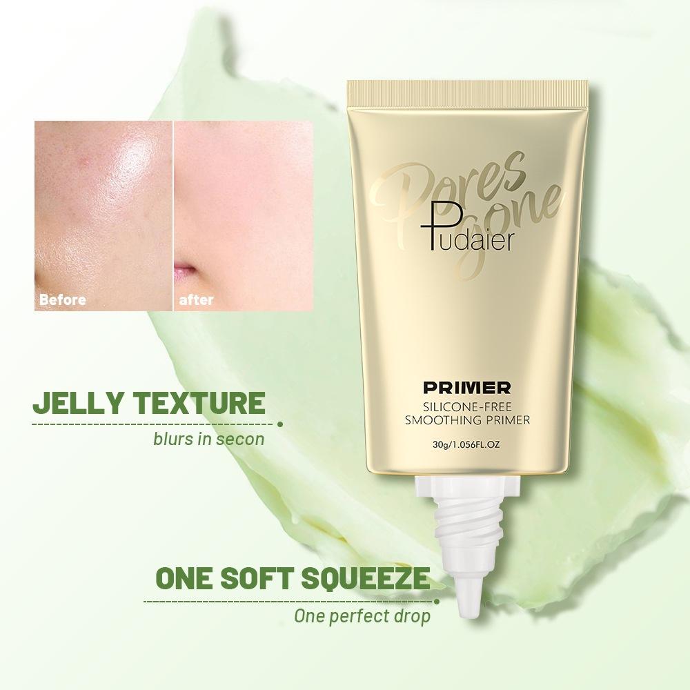 Oil-controlled Breathable Brightening Makeup Pre-creasing Jelly Texture Makeup Primer Waterproof Clothing Can't Remove Makeup Facial Makeup