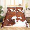 Cowhide Bedding Set Patchwork Cow Print Comforter Cover Farm Animal Duvet Cover Western Cowboy Farmhouse Polyester Quilt Cover