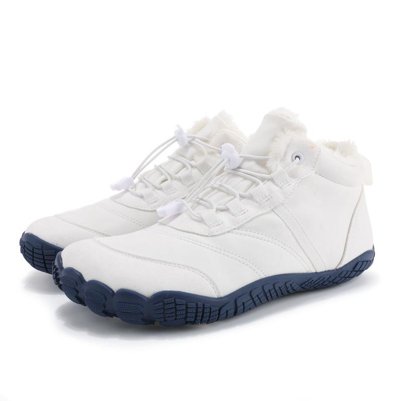 Mountaineering shoes 2025 winter solid color snow boots men s mid top cotton thick and plush warm snow cotton shoes 36
