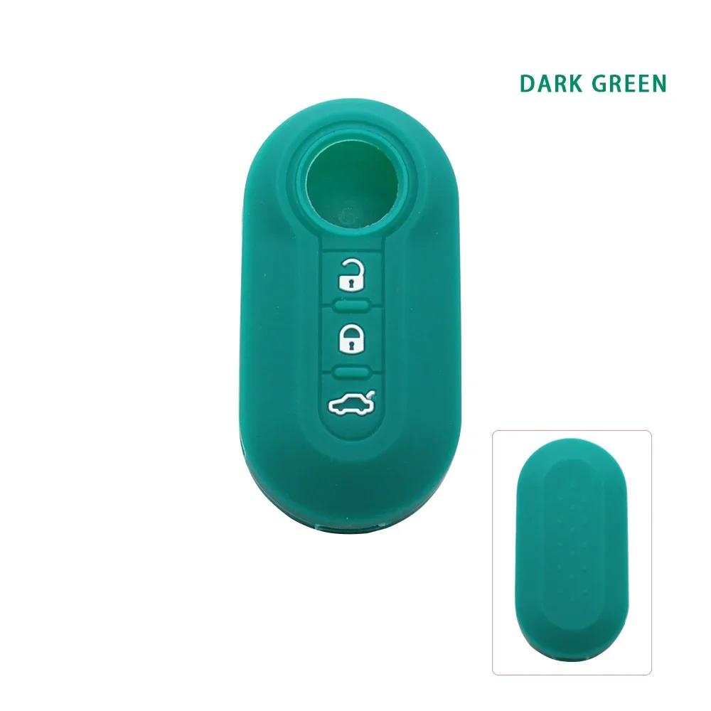 Xinyuexin 3 Buttons Silicone Car Key Case Cover for Fiat 500 Flip Folding Remote Key Shell for Fiat Punto Panda Car Accessories