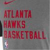Nike Atlanta Hawks Logo Letter Print Crew Neck Short Sleeve T-Shirt Men T-Shirts Gray FJ0170-063