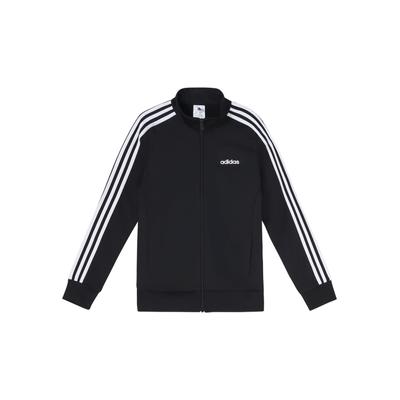 Essentials Tricot Track Jacket With Stand Collar And Stripes Women Tops Black DP2406