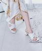 Customade Woman 4Cm Cross Ribbon Platform Slippers Daphne (Cw0041)