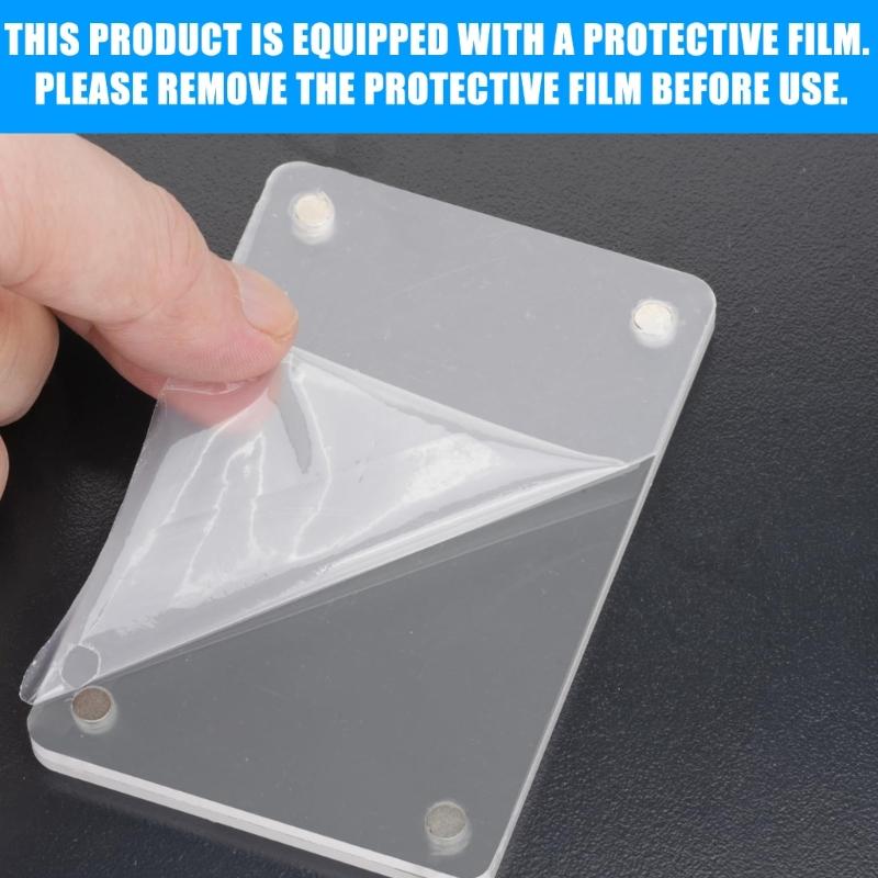 Pack of 3 Acrylic Vehicle Sun Visors Photo Clip Holders 3 Inch Universal Quick Install for Secure Display Easy Mounting