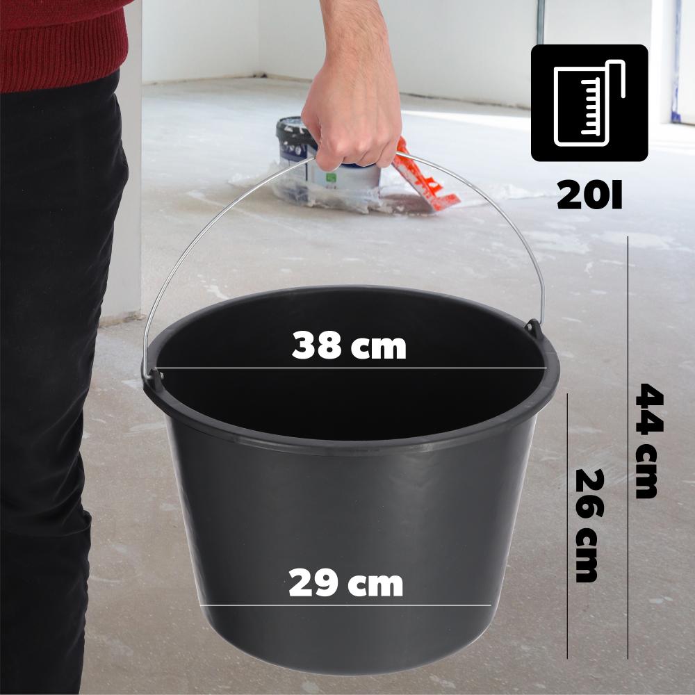 KADAX Plastic Construction Buckets Household 20L 3pcs