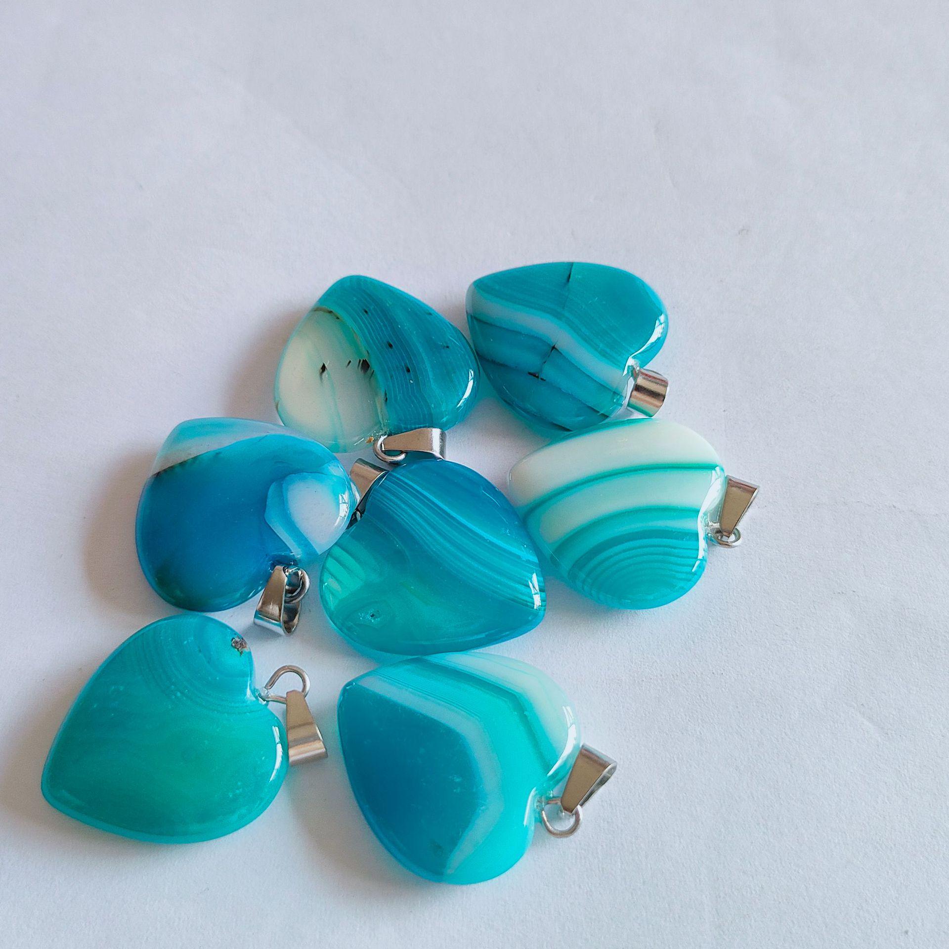 

Ожерелье с подвеской в форме сердца из натурального агата - 20 мм кристаллический камень